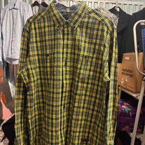 Checkered cotton flannel shirt